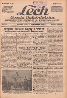 Lech.Gazeta Gnieźnieńska: codzienne pismo polityczne dla wszystkich stan&oacute;w. Dodatki: tygodniowy "Lechita" i powieściowy oraz dwutygodnik "Leszek" 1938.10.12 R.38 Nr234