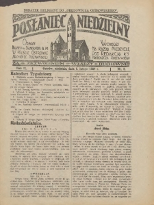 Posłaniec Niedzielny: organ Parafii św. Stanisława BM w Mieście Ostrowie Archidiec. Poznańskiej 1928.02.05 R.2 Nr6