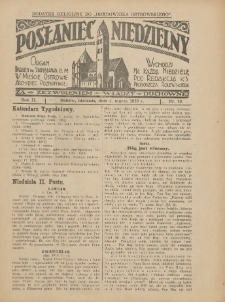 Posłaniec Niedzielny: organ Parafii św. Stanisława BM w Mieście Ostrowie Archidiec. Poznańskiej 1928.03.04 R.2 Nr10