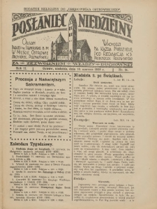 Posłaniec Niedzielny: organ Parafii św. Stanisława BM w Mieście Ostrowie Archidiec. Poznańskiej 1928.06.10 R.2 Nr24