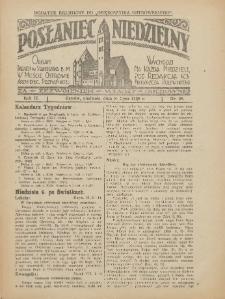 Posłaniec Niedzielny: organ Parafii św. Stanisława BM w Mieście Ostrowie Archidiec. Poznańskiej 1928.07.08 R.2 Nr28