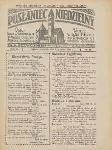 Posłaniec Niedzielny: organ Parafii św. Stanisława BM w Mieście Ostrowie Archidiec. Poznańskiej 1928.12.02 R.2 Nr49