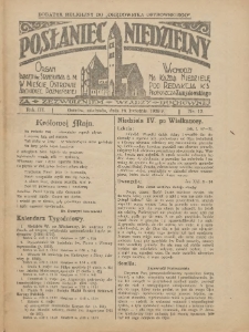 Posłaniec Niedzielny: organ Parafii św. Stanisława BM w Mieście Ostrowie Archidiec. Poznańskiej 1929.04.28 R.3 Nr17