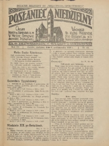 Posłaniec Niedzielny: organ Parafii św. Stanisława BM w Mieście Ostrowie Archidiec. Poznańskiej 1929.10.06 R.3 Nr40