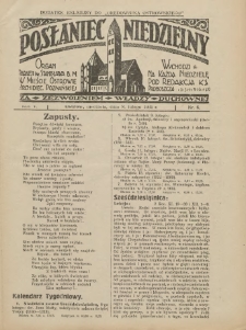 Posłaniec Niedzielny: organ Parafii św. Stanisława BM w Mieście Ostrowie Archidiec. Poznańskiej 1931.02.08 R.5 Nr6