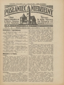 Posłaniec Niedzielny: organ Parafii św. Stanisława BM w Mieście Ostrowie Archidiec. Poznańskiej 1931.03.01 R.5 Nr9