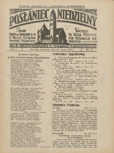 Posłaniec Niedzielny: organ Parafii św. Stanisława BM w Mieście Ostrowie Archidiec. Poznańskiej 1931.03.29 R.5 Nr13
