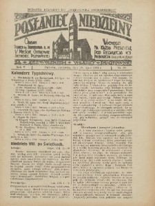 Posłaniec Niedzielny: organ Parafii św. Stanisława BM w Mieście Ostrowie Archidiec. Poznańskiej 1931.07.19 R.5 Nr29
