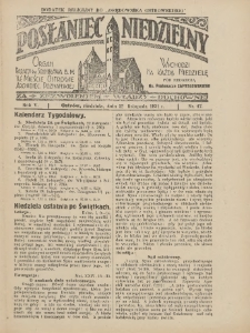 Posłaniec Niedzielny: organ Parafii św. Stanisława BM w Mieście Ostrowie Archidiec. Poznańskiej 1931.11.22 R.5 Nr47