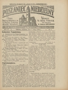 Posłaniec Niedzielny: organ Parafii św. Stanisława BM w Mieście Ostrowie Archidiec. Poznańskiej 1932.02.07 R.6 Nr6