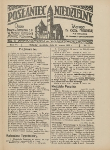 Posłaniec Niedzielny: organ Parafii św. Stanisława BM w Mieście Ostrowie Archidiec. Poznańskiej 1932.03.13 R.6 Nr11