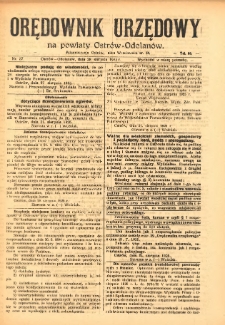Orędownik Urzędowy na Powiat Ostr&oacute;w-Odolan&oacute;w 1925.08.28 R.74 Nr.37