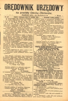 Orędownik Urzędowy na Powiat Ostr&oacute;w-Odolan&oacute;w 1925.09.25 R.74 Nr.42