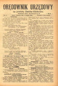 Orędownik Urzędowy na Powiat Ostr&oacute;w-Odolan&oacute;w 1925.11.06 R.74 Nr.52