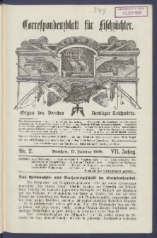 Korrespondenzblatt f&uuml;r Fischz&uuml;chter 1900.01.15 Jg.7 Nr2