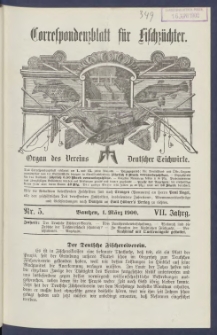 Korrespondenzblatt f&uuml;r Fischz&uuml;chter 1900.03.01 Jg.7 Nr5