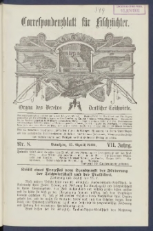 Korrespondenzblatt f&uuml;r Fischz&uuml;chter 1900.04.15 Jg.7 Nr8
