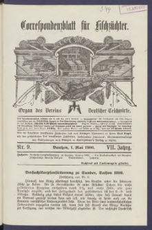 Korrespondenzblatt f&uuml;r Fischz&uuml;chter 1900.05.01 Jg.7 Nr9