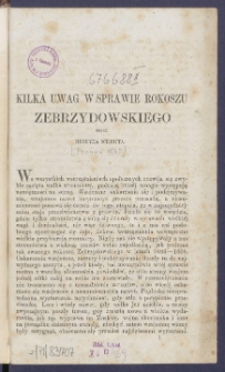 Kilka uwag w sprawie Rokoszu Zebrzydowskiego.