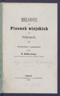Melodye do piosnek wiejskich dla ochronek.