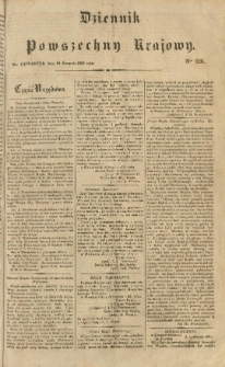 Dziennik Powszechny Krajowy. 1831.08.18 Nr226