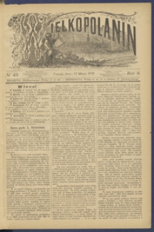 Wielkopolanin 1888.02.22 R.6 Nr43