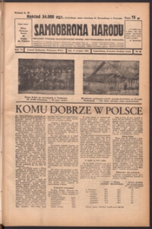 Samoobrona Narodu : tygodnik og&oacute;lno-społeczny wszystkich stan&oacute;w 1939.08.06 R.7 Nr 31