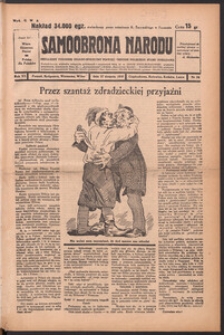 Samoobrona Narodu : tygodnik og&oacute;lno-społeczny wszystkich stan&oacute;w 1939.08.27 R.7 Nr 34