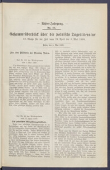 Gesamt&uuml;berblick &uuml;ber die Polnische Tagesliteratur 1899.05.08 R.8 Nr18