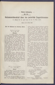 Gesamt&uuml;berblick &uuml;ber die Polnische Tagesliteratur 1899.05.29 R.8 Nr21