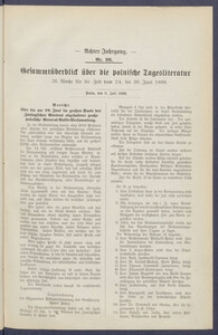 Gesamt&uuml;berblick &uuml;ber die Polnische Tagesliteratur 1899.07.03 R.8 Nr26