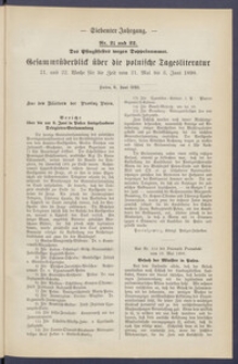 Gesamt&uuml;berblick &uuml;ber die Polnische Tagesliteratur 1898.06.06 R.7 Nr21-22