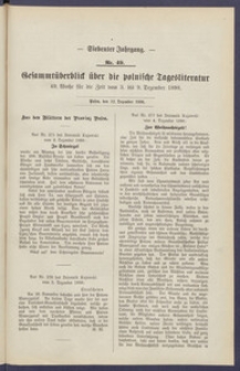 Gesamt&uuml;berblick &uuml;ber die Polnische Tagesliteratur 1898.12.12 R.7 Nr49