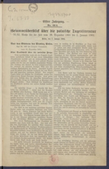 Gesamt&uuml;berblick &uuml;ber die Polnische Tagesliteratur 1902.01.07 R.11 Nr52/1