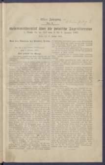 Gesamt&uuml;berblick &uuml;ber die Polnische Tagesliteratur 1902.01.14 R.11 Nr2