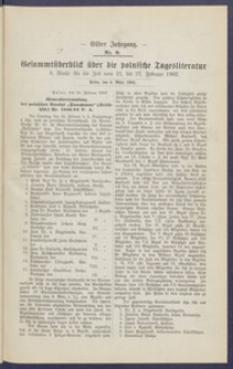 Gesamt&uuml;berblick &uuml;ber die Polnische Tagesliteratur 1902.03.04 R.11 Nr9