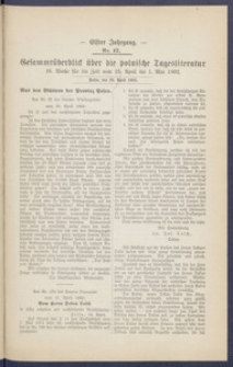 Gesamt&uuml;berblick &uuml;ber die Polnische Tagesliteratur 1902.04.29 R.11 Nr17