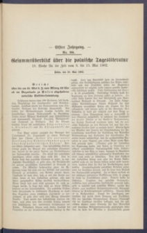 Gesamt&uuml;berblick &uuml;ber die Polnische Tagesliteratur 1902.05.20 R.11 Nr20