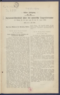 Gesamt&uuml;berblick &uuml;ber die Polnische Tagesliteratur 1902.06.01 R.11 Nr26