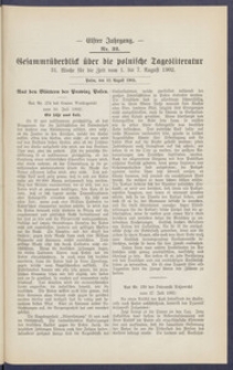Gesamt&uuml;berblick &uuml;ber die Polnische Tagesliteratur 1902.08.12 R.11 Nr32