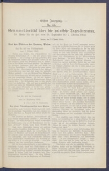 Gesamt&uuml;berblick &uuml;ber die Polnische Tagesliteratur 1902.10.07 R.11 Nr40