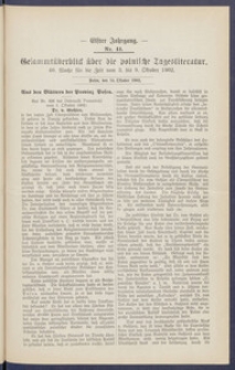 Gesamt&uuml;berblick &uuml;ber die Polnische Tagesliteratur 1902.10.14 R.11 Nr41
