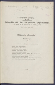 Gesamt&uuml;berblick &uuml;ber die Polnische Tagesliteratur 1906.03.13 R.15 Nr10