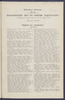 Gesamt&uuml;berblick &uuml;ber die Polnische Tagesliteratur 1906.05.01 R.15 Nr17