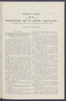 Gesamt&uuml;berblick &uuml;ber die Polnische Tagesliteratur 1906.09.11 R.15 Nr36
