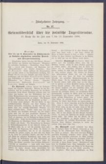 Gesamt&uuml;berblick &uuml;ber die Polnische Tagesliteratur 1906.09.11 R.15 Nr36