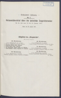 Gesamt&uuml;berblick &uuml;ber die Polnische Tagesliteratur 1907.01.29 R.16 Nr4