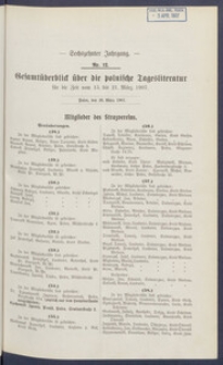 Gesamt&uuml;berblick &uuml;ber die Polnische Tagesliteratur 1907.03.26 R.16 Nr12