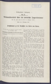 Gesamt&uuml;berblick &uuml;ber die Polnische Tagesliteratur 1907.11.05 R.16 Nr44