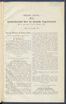 Gesamt&uuml;berblick &uuml;ber die Polnische Tagesliteratur 1909.01.19 R.17 Nr2